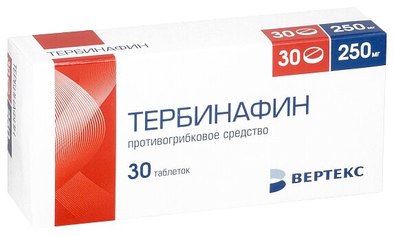 Тербинафин-ВЕРТЕКС таб., 250 мг, 30 шт.
