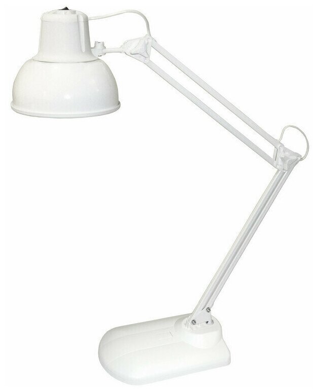 Светильник Трансвит Бета+ ретро, лампа настольная офисная на подставке для школьника, для чтения, цоколь e27, 60 Вт, белый