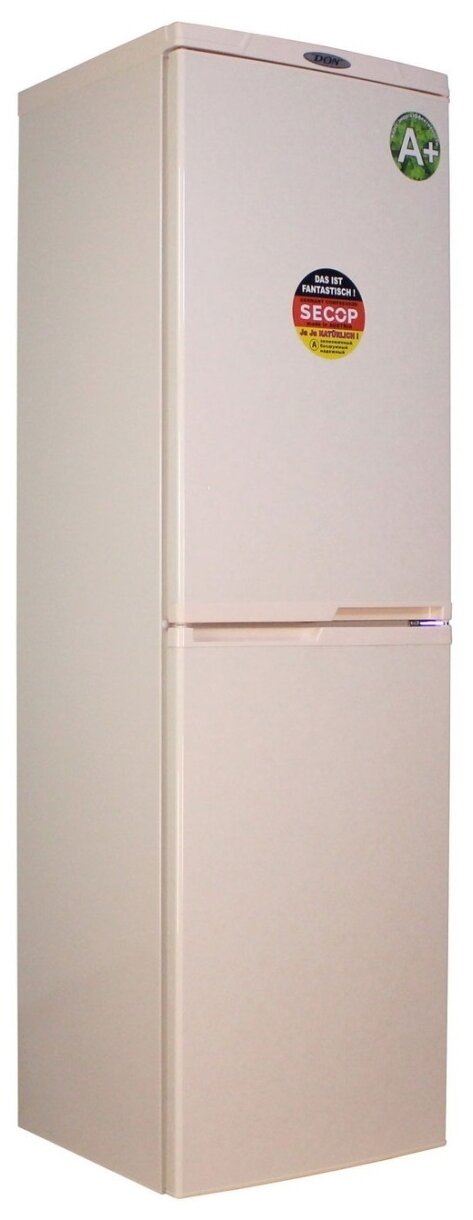 Холодильник DON R-296 BE, 349 л, двухкамерный, с нижней морозильной камерой, бежевый мрамор - фотография № 1