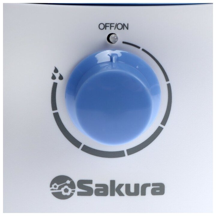 Увлажнитель воздуха Sakura SA-0609WBL, ультразвуковой, 18 Вт, 2 л, до 18 м2, бело-голубой