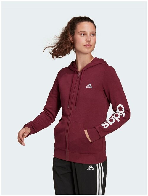 Толстовка Adidas для женщин, размер XS бордовый