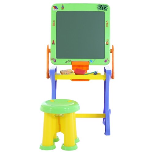 фото Доска для рисования детская molto играй и учись со стульчиком (35028) синий/зеленый