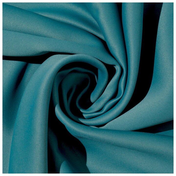 Штора портьерная «Этель» 250×265 см, блэкаут, цвет изумрудный, пл. 210 г/м², 100% п/э