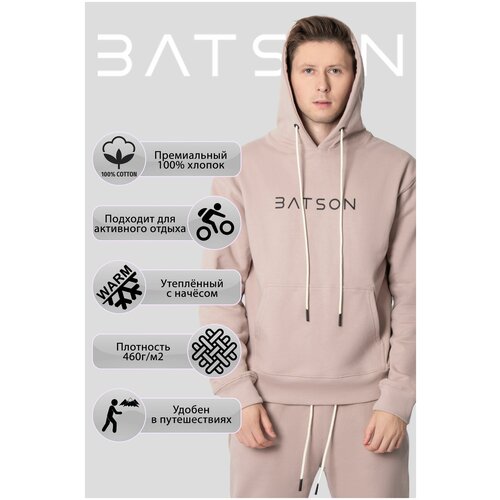 фото Худи batson, размер l, розовый