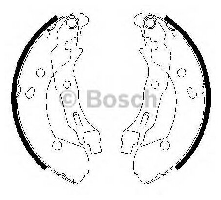 Колодки барабанные для nissan micra k12 1.2-1.5dci 03 Bosch 0986487668