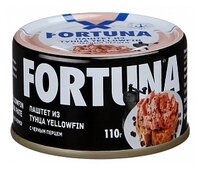 Паштет Fortuna из тунца с черным перцем, 110 г