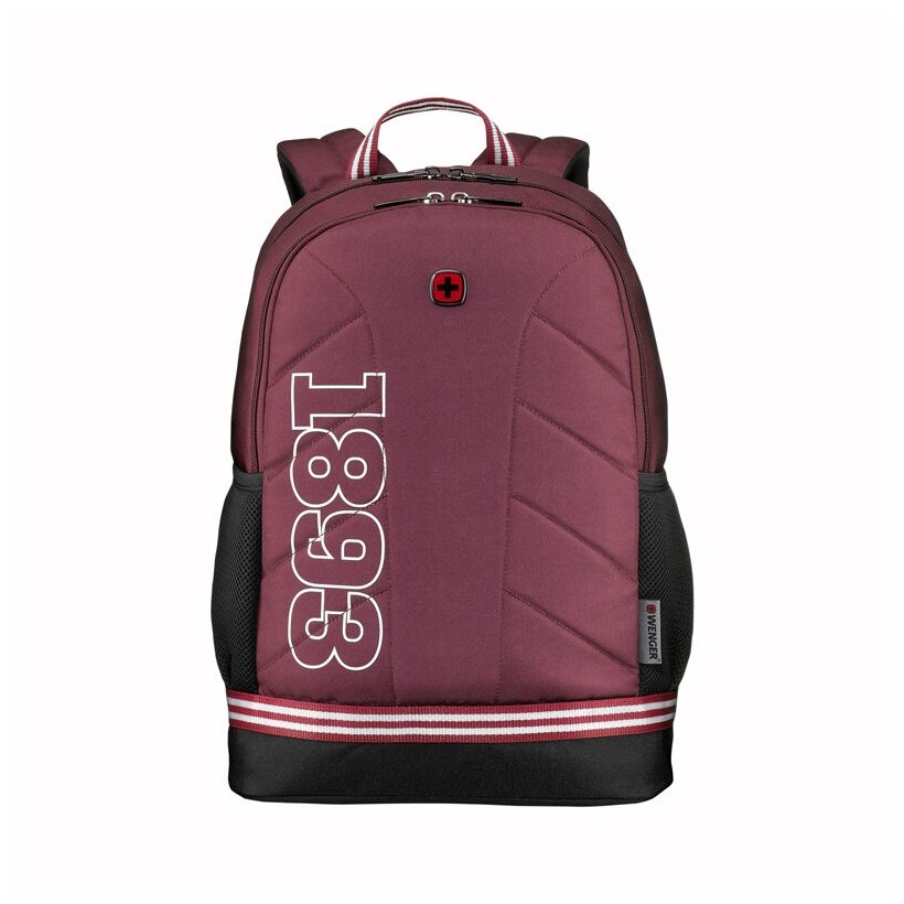 Школьный рюкзак WENGER 611668 Collegiate Quadma, красный, полиэстер, 33х17х43 см, 22 л