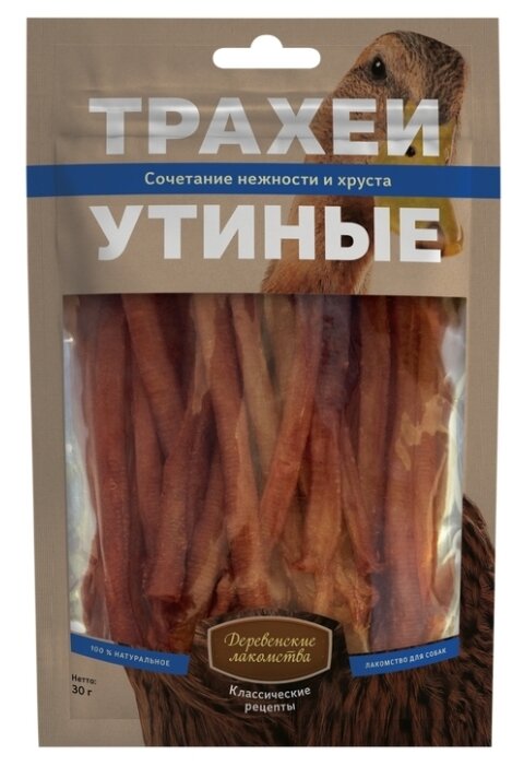 Лакомство для собак Деревенские Лакомства Классические Трахеи утиные