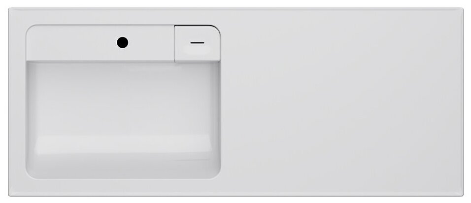 Раковина над стиральной машиной AM.PM M85AWPL1201WG X-Joy литьевой мрамор левая 120 см белый глянец