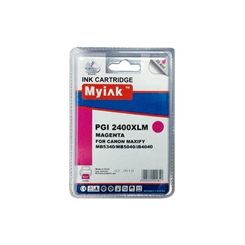 Комплект картриджей MyInk PGI-2400XLM, 1295 стр, пурпурный ic cpgi 2400xl c картридж для canon maxify ib4040 ib4140 mb5040 mb5140 mb5340 mb5440 голубой