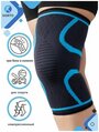 Бандаж на коленный сустав ортопедический / компрессионный фиксатор колена эластичный / спортивный тугой суппорт колена / ортез при артрозе, для спорта