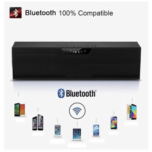 Беспроводная Bluetooth колонка с FM-приемником и SD-картой со встроенными часами 375000₽