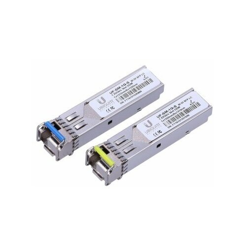 пара трансиверов sfp [uf sm 10g] ubiquiti uf sm 10g single mode lc 10 км Ubiquiti 1 Gbps Bidirectional Single-Mode Optical Module (2-pack)