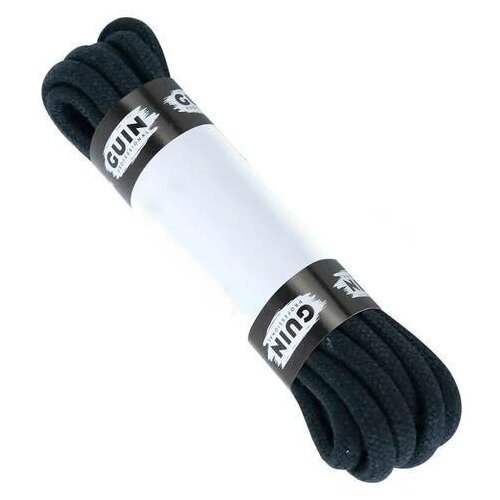 Шнурки для обуви Guin 150 см, круглые толстые, черные