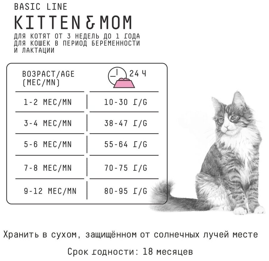 Айо 60013 Kitten & Mom корм низкозерновой для котят, беременных и кормящих кошек 400г - фотография № 5