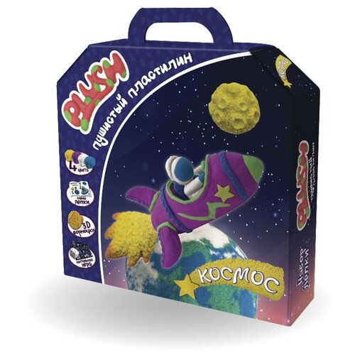 Пластилин пушистый PLUSH. Космос, 1 шт