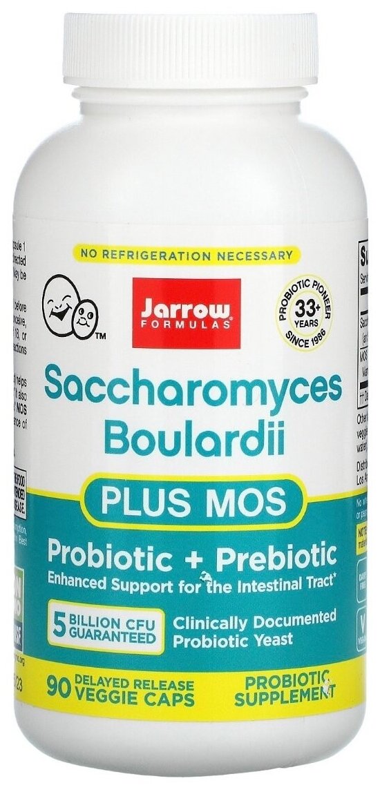 Капсулы Jarrow Formulas Saccharomyces Boulardii plus MOS