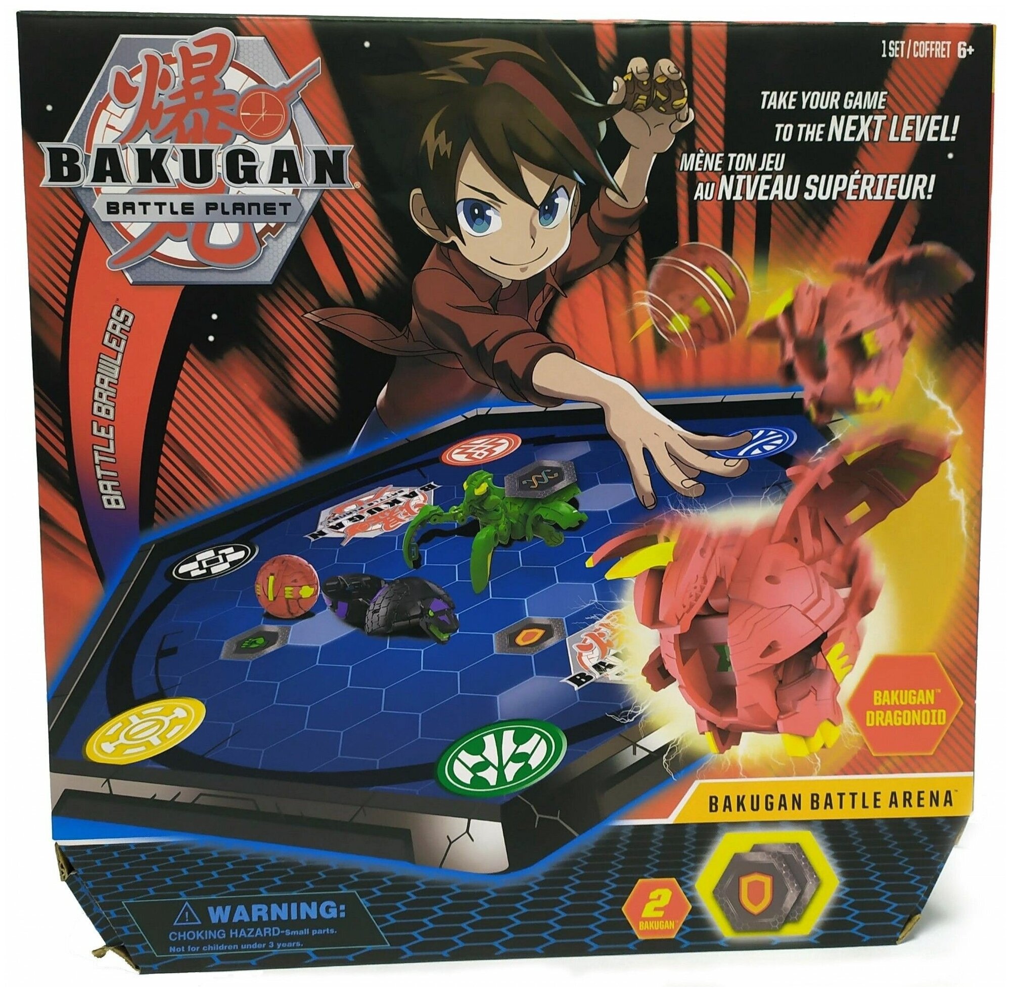 Набор игровой Bakugan с ареной и одной фигуркой-трансформером Бакуган / Настольная развлекательная игра для детей