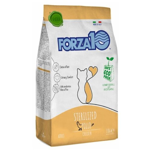 Корм сухой Forza10 Maintenance ADULT STERILIZED из курицы, для взрослых стерилизованных кошек,1 кг