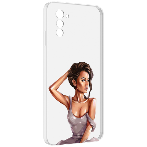Чехол MyPads Девушка-с-прической женский для UleFone Note 12 / Note 12P задняя-панель-накладка-бампер