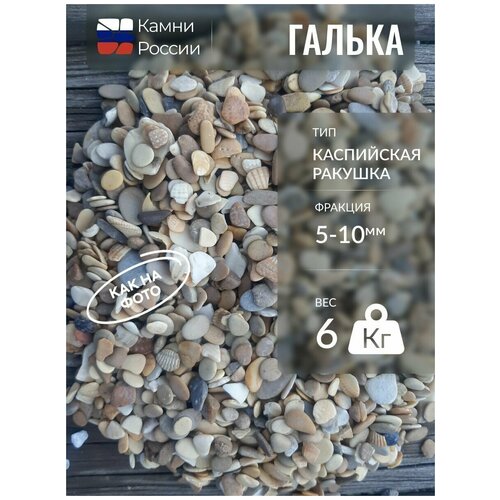 Галька Каспийская ракушка (5-10мм, 6кг)