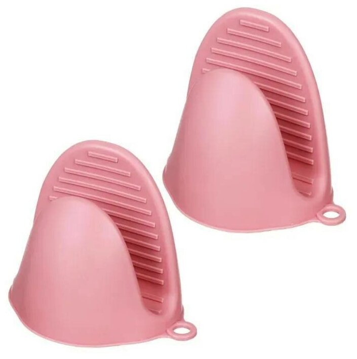 фото Прихватки силиконовые, розовый, 2 шт.