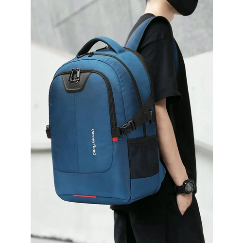 Рюкзак Carney Road, с USB, синий для учебы и работы