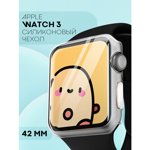 фото Чехол на смартчасы apple watch 42 mm (series 3), картофан, прозрачный силиконовый
