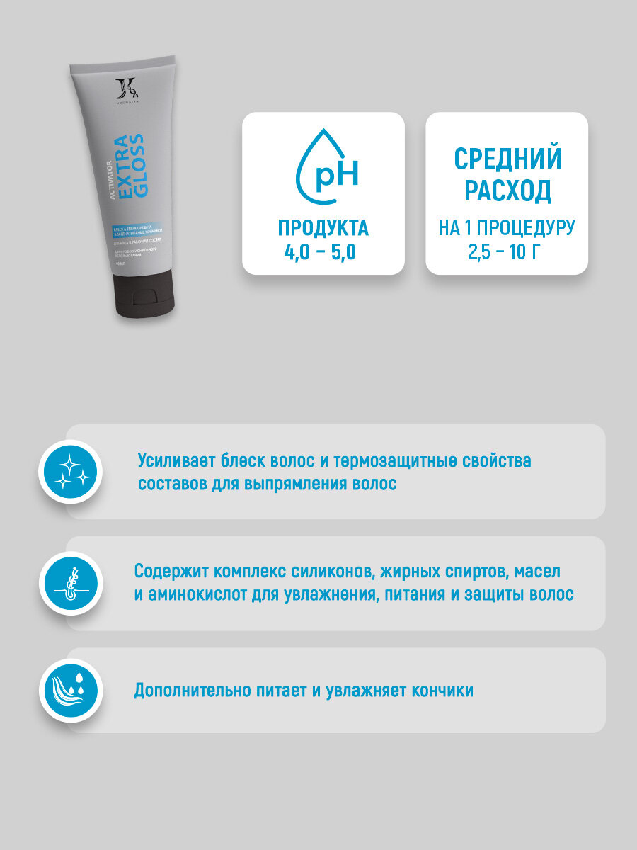 Обзор: JKeratin Activator Extra Gloss - средство для термозащиты и блеска волос, 60 мл