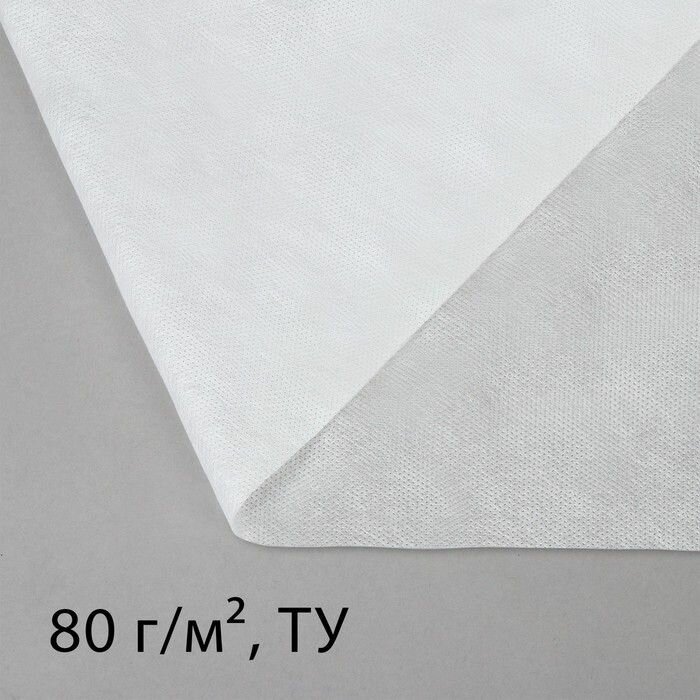 Материал укрывной Greengo 1,6х1 м, плотност,80, белый, У, стабилизатором, Эконо,20% (7560927)