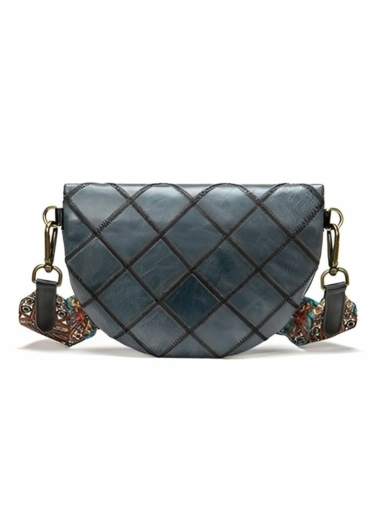 Сумка мессенджер КожаноFF, фактура рельефная, синий — фото 1