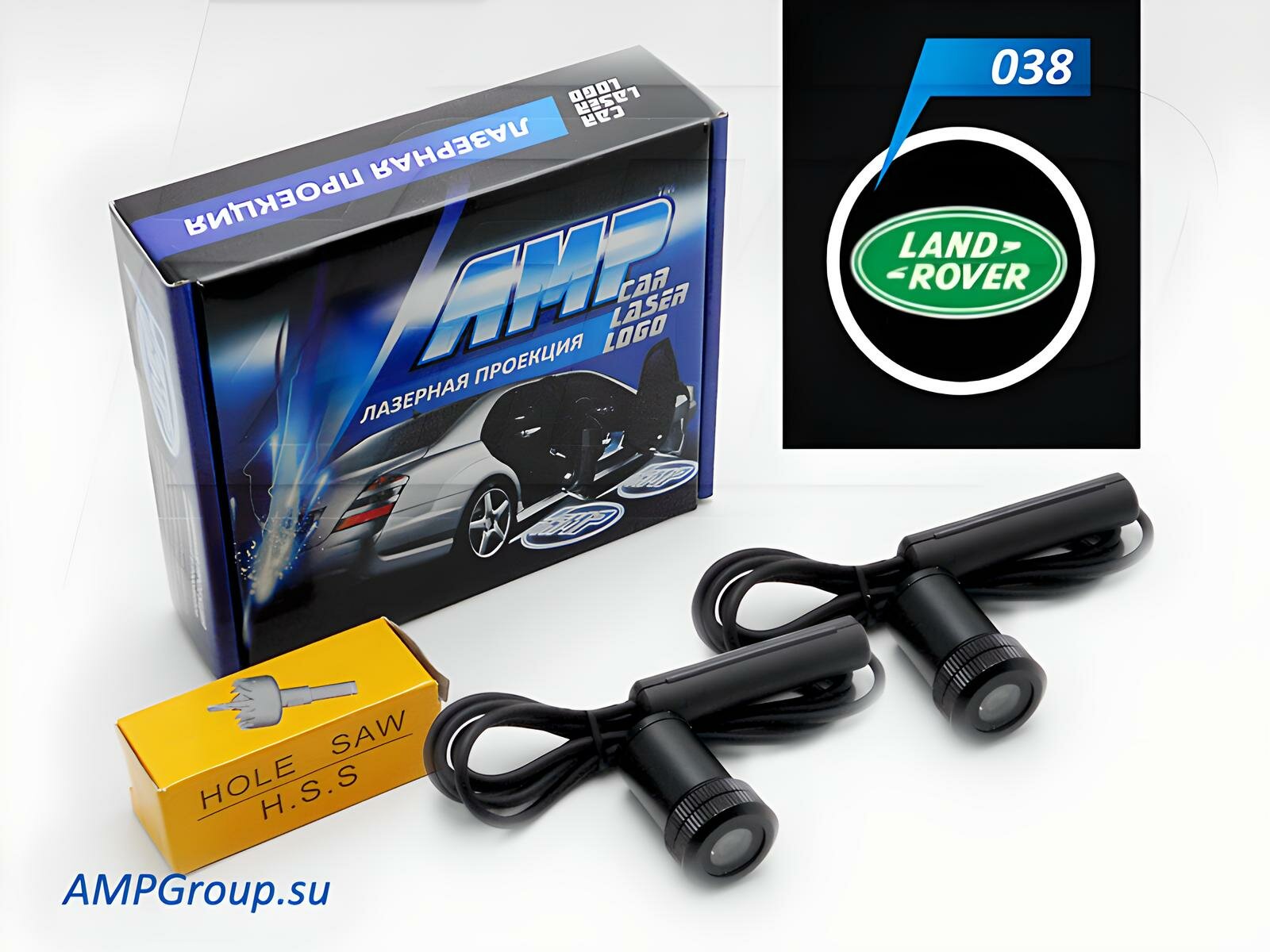 Лазерная проекция логотипа для установки в дверь авто 038 LAND ROVER