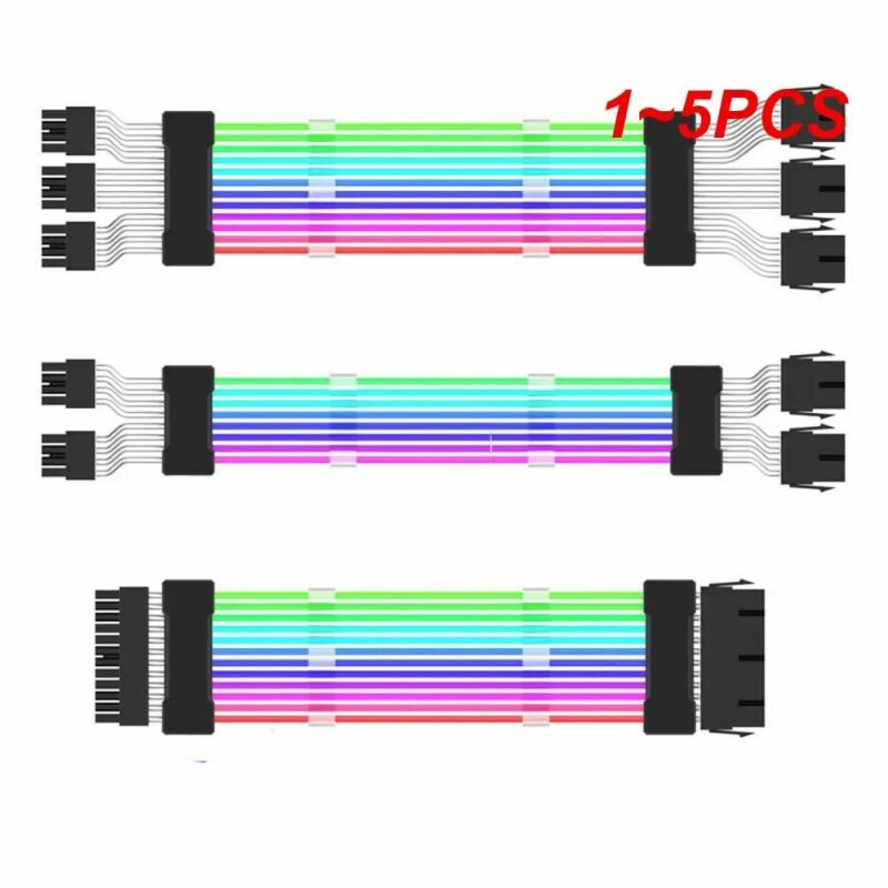 1~5 шт. компьютерный блок питания 18AWG ARGB Sync комплект удлинительного кабеля ATX 24PIN VGA графический процессор PCI-E 8PIN 6Pin RGB модуль ПК