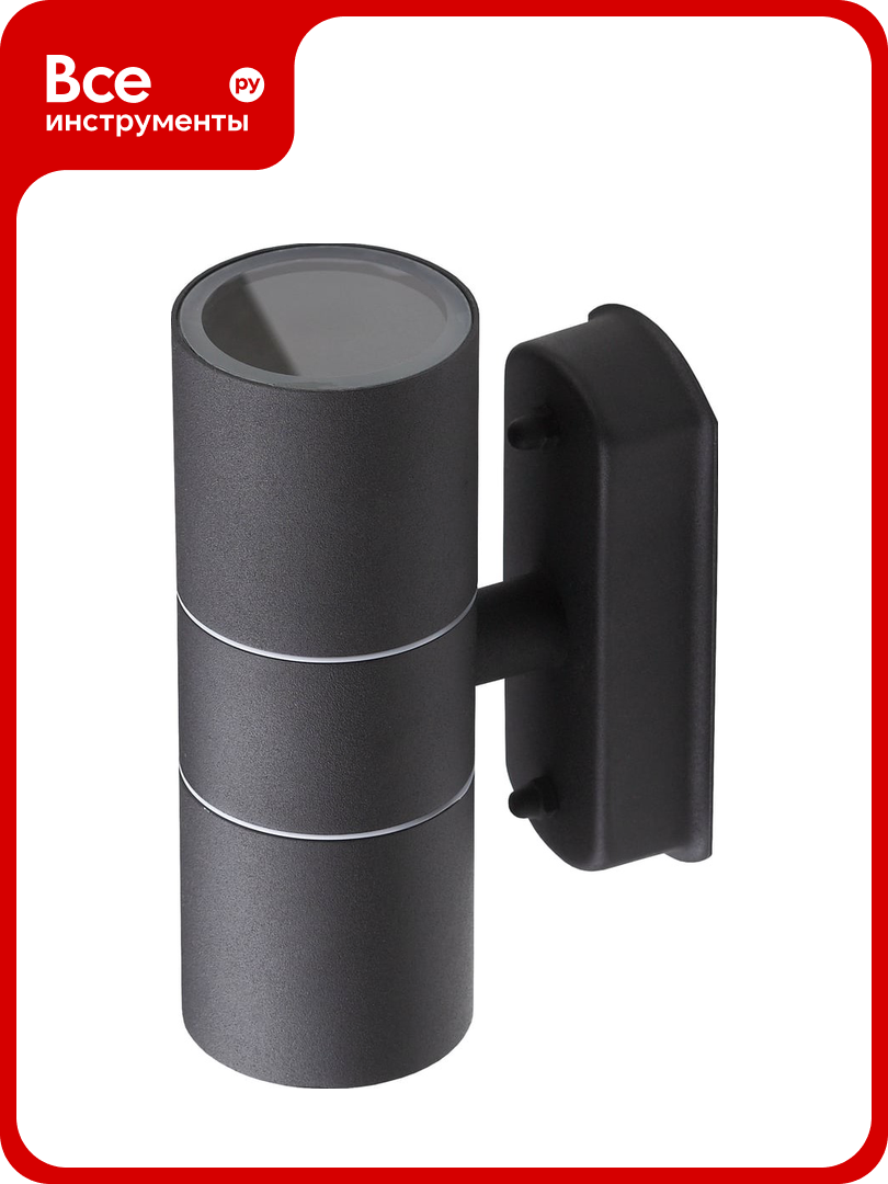 Декоративная подсветка ЭРА WL28 BK 2xGU10 MAX35W IP54 черный Б0034634