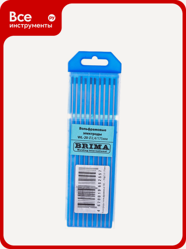 Изображение товара Электроды вольфрамовые WL-20 (10 шт; 175х2.4 мм) BRIMA 0009443