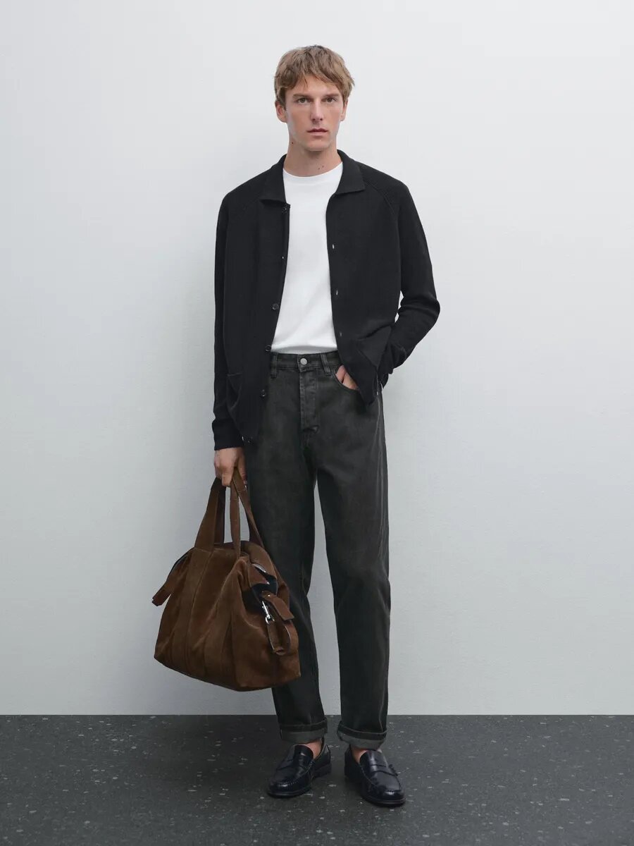 Кардиган Massimo Dutti, размер L, , черный