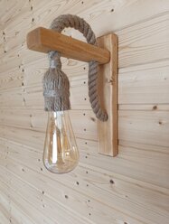 Настенный деревянный светильник в стиле Лофт (Клён)