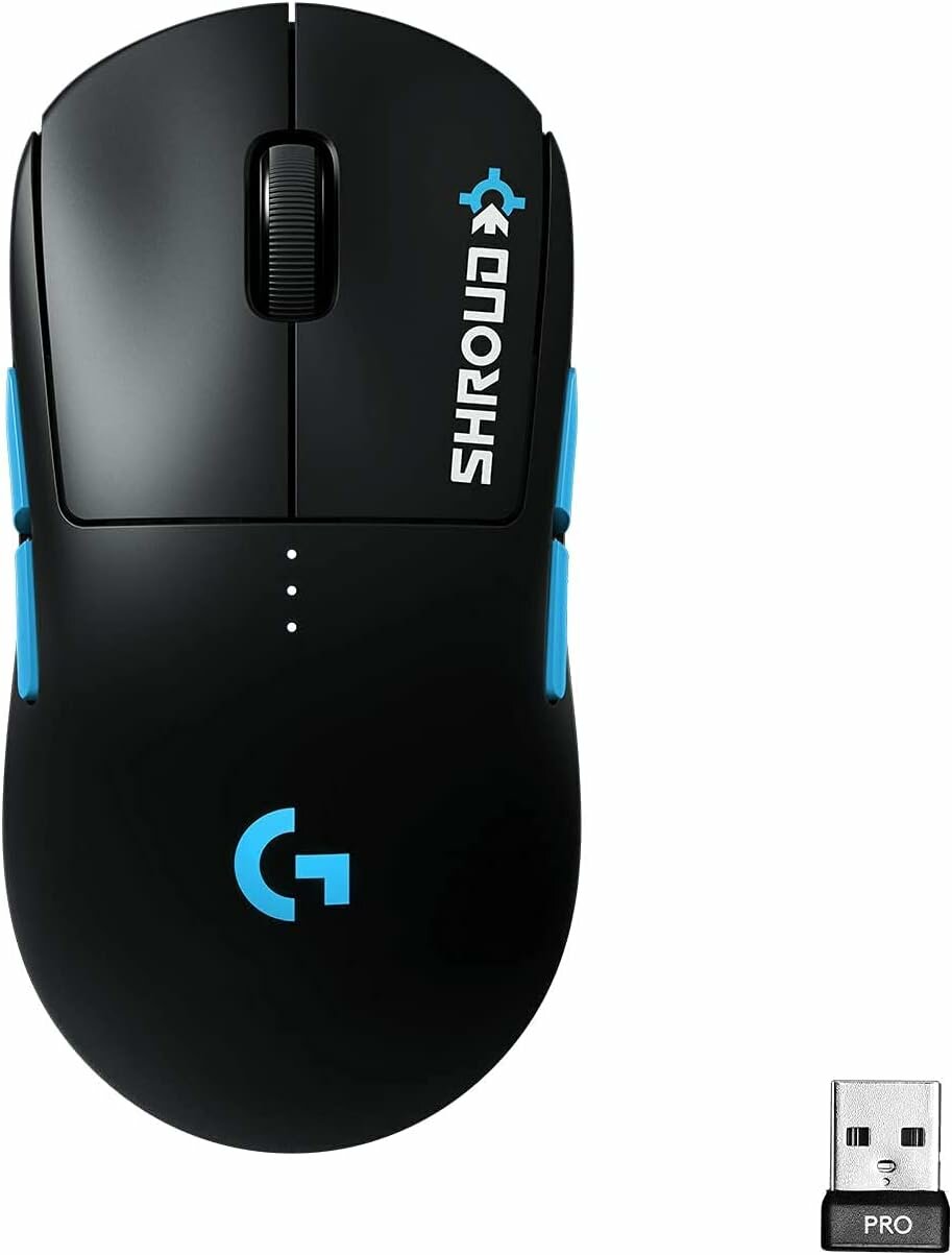 Мышь Logitech G Pro X SHROUD, беспроводная, лазерная, игровая, черный