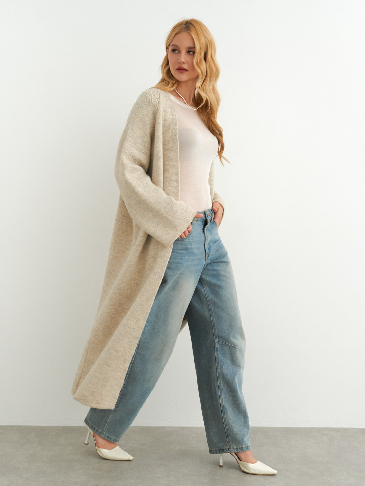 Кардиган Daffy World, размер 44-50, светло-бежевый