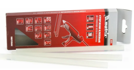 Стержни клеевые 7 x 150 мм прозрачные 6 шт.// matrix