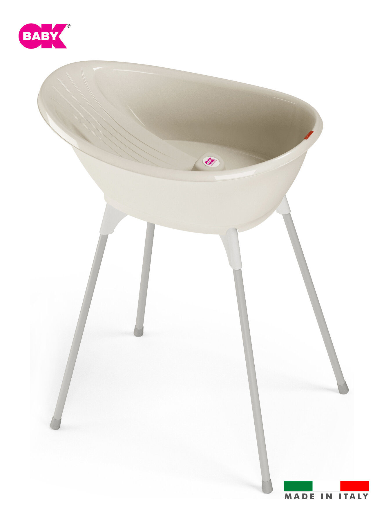 Комплект ванночка Ok Baby Bella+Подставка Белый