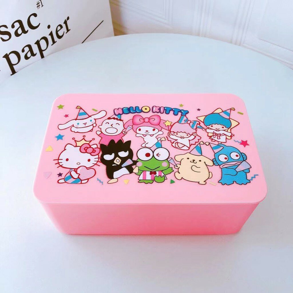 Контейнер для хранения с принтом курамы из пп для масок и салфеток, пэ белый