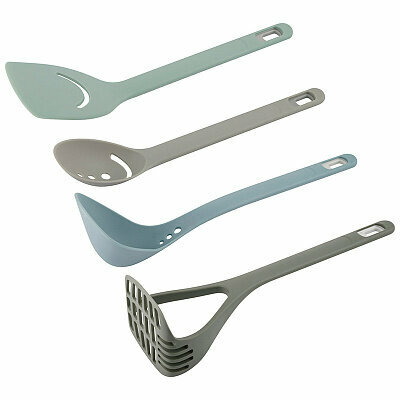 Фотографии Набор кухонной навески, Aurora, из 4 предметов с защелками: половник/картофелемялка/ложка/лопатка