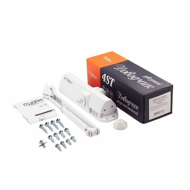 Доводчик нора-м 4ST (25-120 кг) (белый) морозостойкий