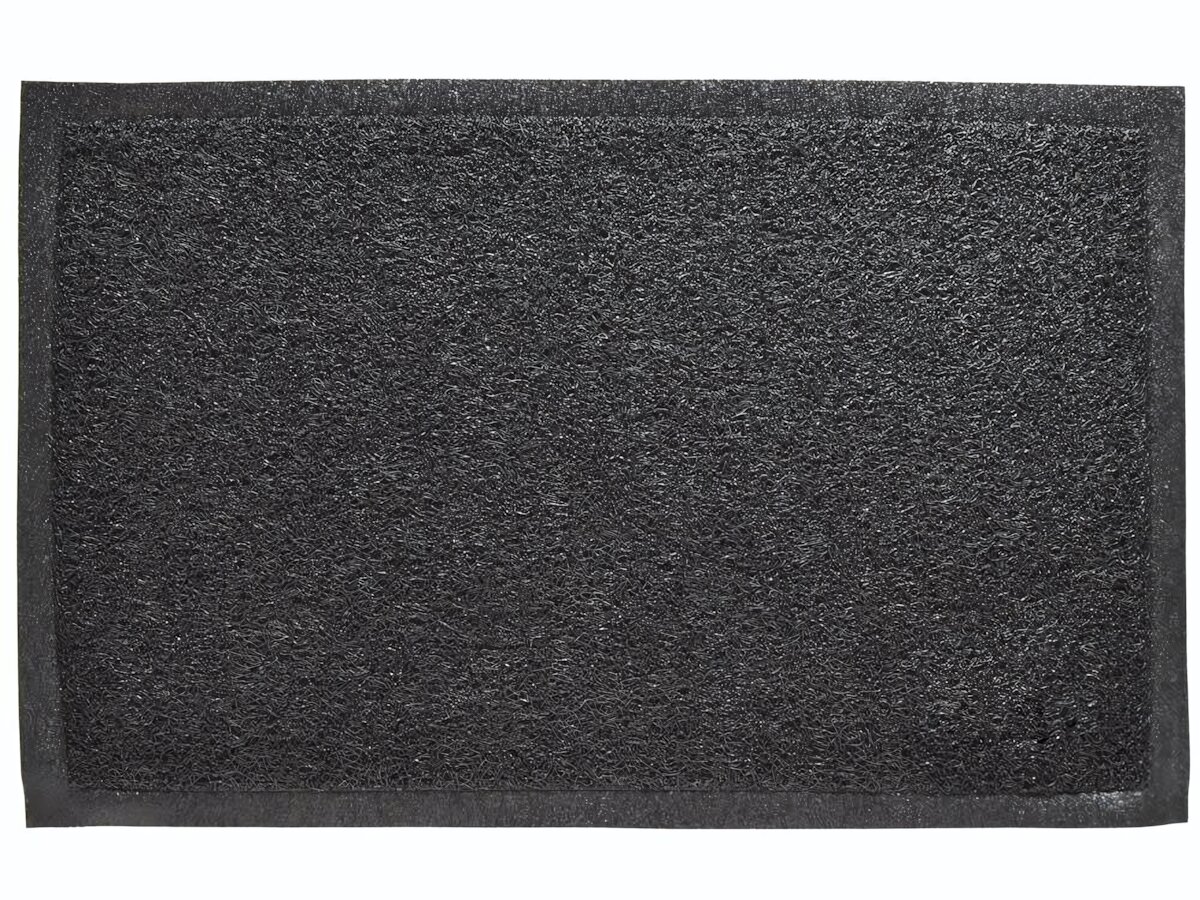 Коврик придверный ПВХ 40х60см чёрный влаговпитывающий нескользящий лёгкий в уходе