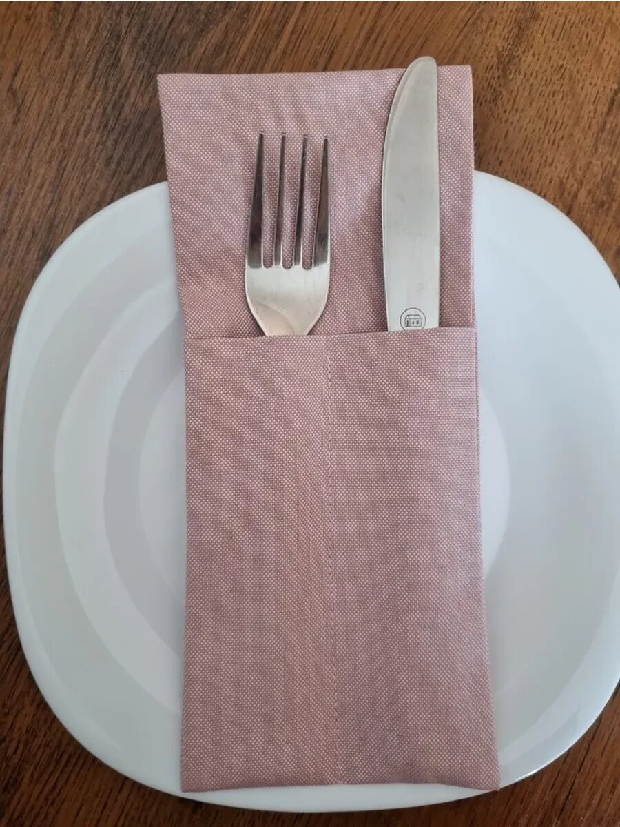 Элегантные розовые конверты для сервировки, 4 шт.