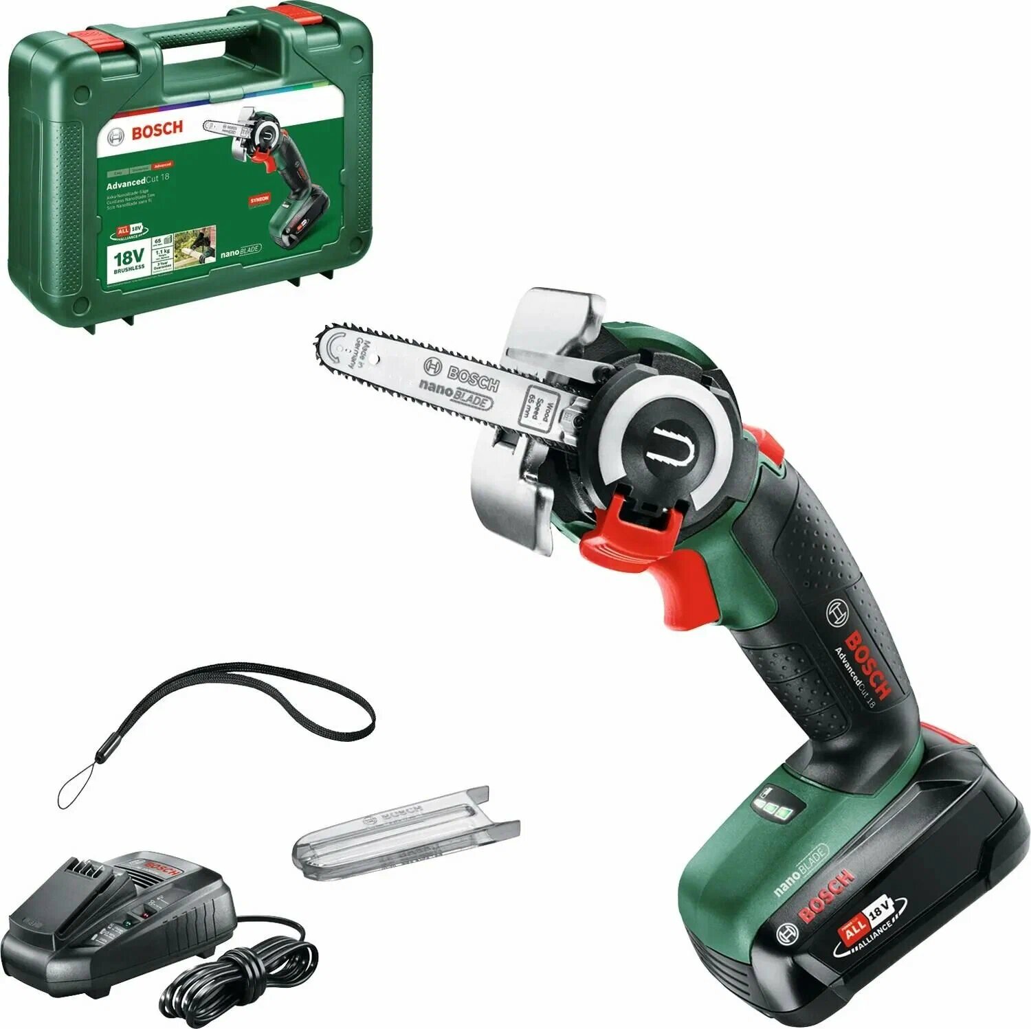 Пила сетевая BOSCH AdvancedCut 18 (06033D5101) шина 25 см