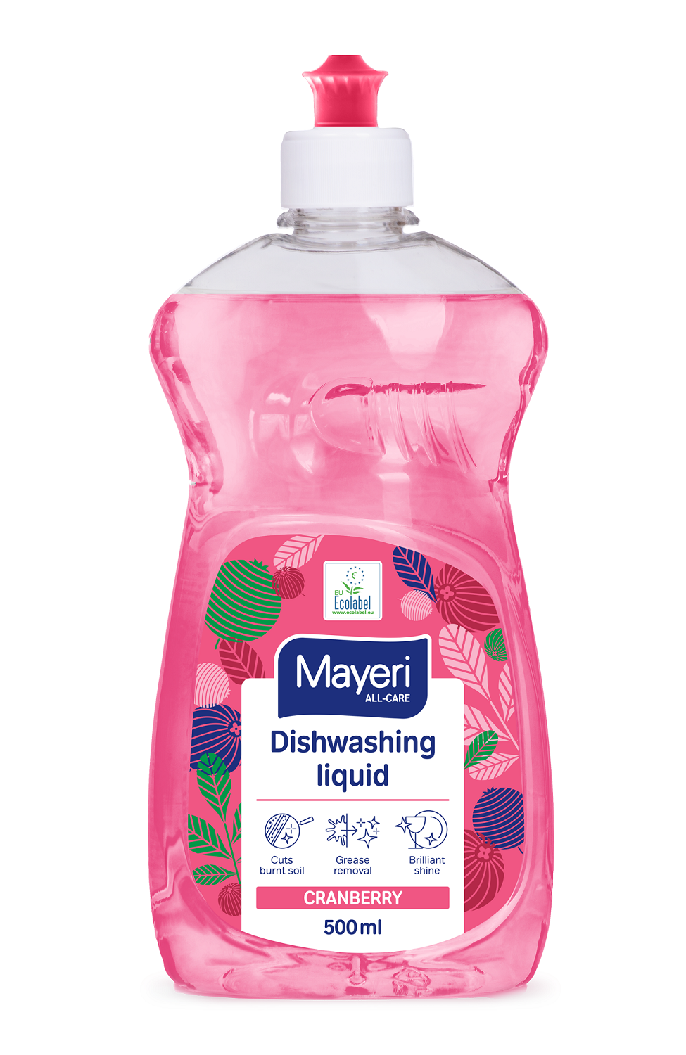 MAYERI Средство для мытья посуды Cranberry, мягкое очищение 0,5л