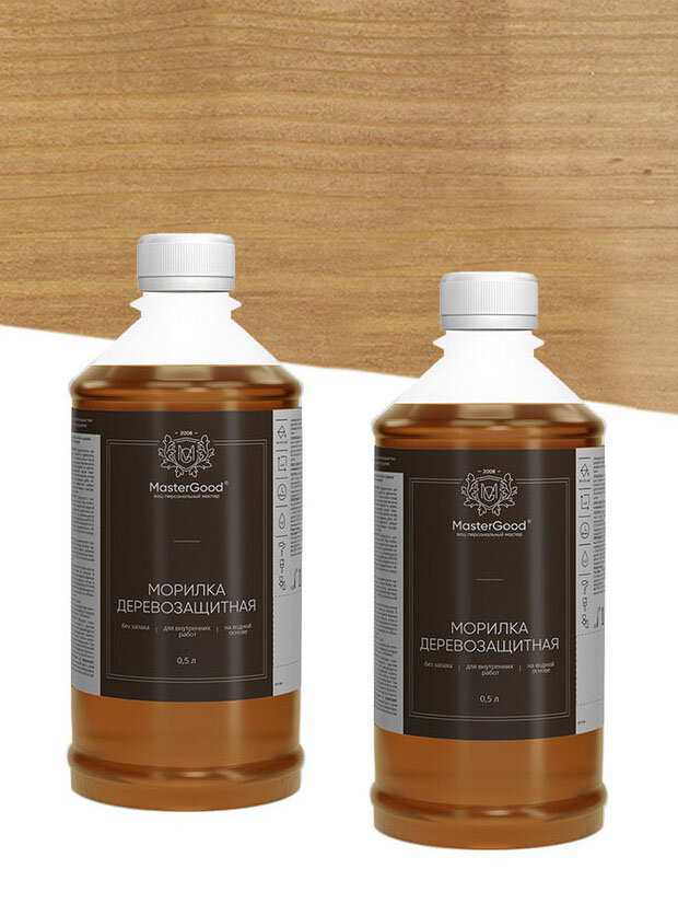Морилка водная антисептическая орех 05 л (2 шт.)