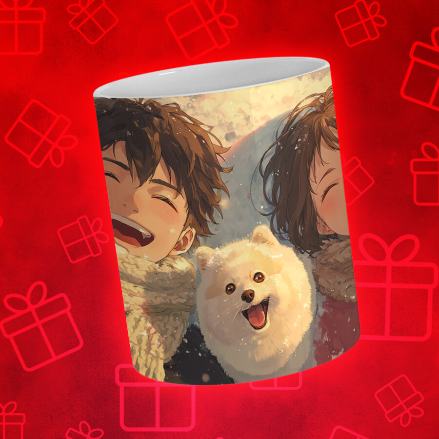 Кружка Аниме, керамическая, яркий принт, для поклонников аниме — фото 1